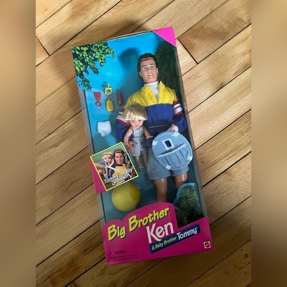 1996 BIG BROTHER Ken BABY BROTHER Tommy Doll Set # 17055 Mattel Barbie NRFB NEW - Picture 1 of 6